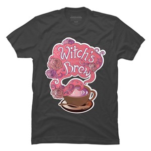 Men's Design By Humans Witch's Brew Cup of Coffee Pretty Halloween Concoction Shirt By TronicTees T-Shirt - 1 of 2