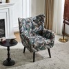 CAVINAS Modern Tufted Curved Wingback Chair, Velvet Armchair, Single Sofa Chair, Comfy Reading Chair for Bedroom, Living Room - 2 of 4