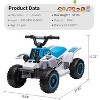 Jojoka 6V Kids Ride On ATV Quad Car, Electric 4-Wheeler w/1.76MPH Speed, Music, LED Lights, Push-Button Start, for Ages 3+ - 2 of 4