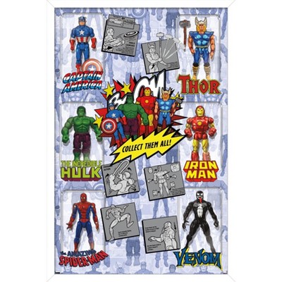 Trends International Marvel Comics Action Figures Framed Wall Poster ...