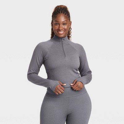 Damen Pullover Jacke Seamless 1/2 Zip - Bild 10 von 12