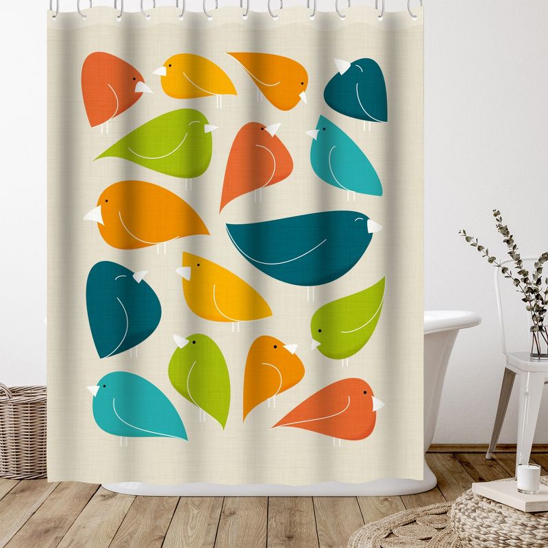 Americanflat 71X74 Abstract Shower Curtain by The Print Republic, 4 of 6