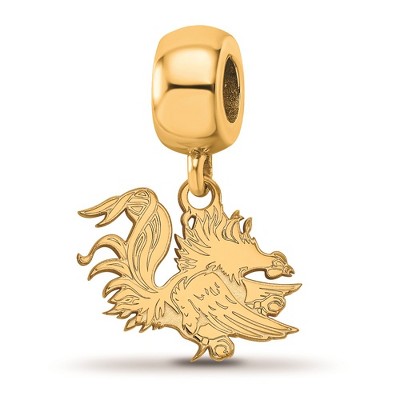 Black Bow Jewelry 14k Yellow Gold Plated Sterling Silver South Carolina Gamecocks NCAA Bead Charm