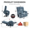Rising Recliner Chair Heat Massage Dual Motor,Large Chenille Electric Power Lift Recliners With Power-Remote,Medium-Firm And Heavy Duty-Cuddlewood - 4 of 4