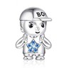 Baby Girl or Boy Charm European Bead CZ Sterling Silver Ginger Lyne Collection - 2 of 4