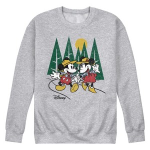 Men's - Disney - Mickey and Minnie Mouse Hiking Graphic Fleece Sweatshirt - 1 of 4