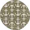 Unique Loom Outdoor Coastal Ahoy Solid Print Woven Area Rug - 2 of 4