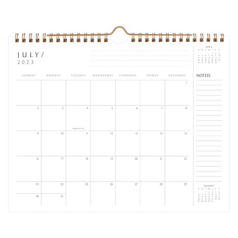 2023 2024 Year at a Glance Calendar With Lamination Add-on 