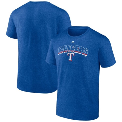 MLB Texas Rangers Men's Short Sleeve Bi-Blend T-Shirt - S