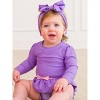 RuffleButts Baby Girls UPF50+ Princess Long Sleeve Bow Skirted One Piece Swimsuit - 3 of 4