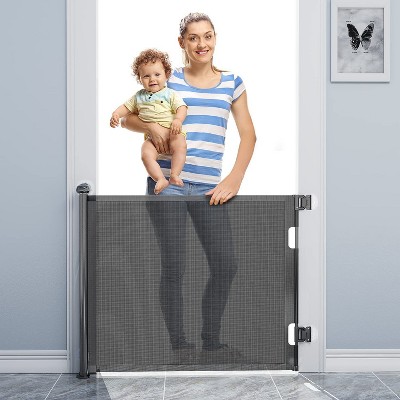 BabyBond Retractable Baby Gate for Stair and Doorway, 33" Tall, Extends up to 71" Wide,Hardware Mounting Kit