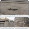 Farmhouse 6 Drawer Dresser, Rustic Wood Chest of Drawers with Metal Handles, Large TV Stand Storage Dressers for Living Room Nursery Bedroom - 4 of 4
