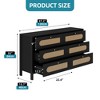 Black 6 Drawers Chest of Drawer Dresser Living Room Storage Cabinet Furniture - 3 of 4