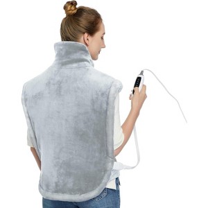 Heating Pad for Neck and Shoulders Back Pain Relief, Weighted Electric Heating Pads with Auto Shut Off, Fast Heating & 4 Heat Settings - 1 of 4