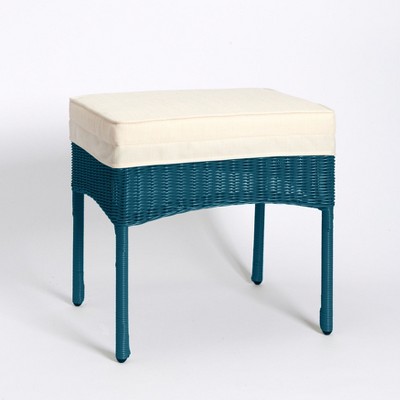 BrylaneHome Roma All-Weather Resin Wicker Ottoman
