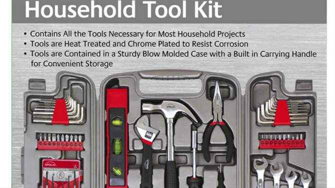 Apollo Tools 53pc DT9408 Household Tool Kit, 2 of 17, play video