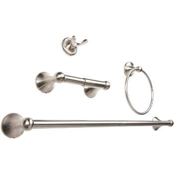 Wholesale Plumbing Supply - Bathroom Hardware Set - 4 Piece - Silver
