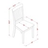 East West Furniture, Antique  Dining  Chair  Wood  Seat  with  Black  and  Cherry  Finish,  Set  of  2 - 3 of 3
