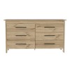 PAGED 6 Drawer Double Dresser with Metal Pulls Minimalist Storage Cabinet with All Metal Gliders for Living Room, Hallway - 4 of 4