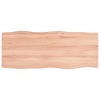 vidaXL Table Top Light Brown 39.4"x15.7"x(0.8"-2.4") Treated Solid Wood Live Edge - 2 of 4