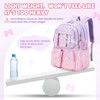 Dopamine Color School Backpacks for Girls Ages 6-14 Girls Backpack Kids bookbag Elementary Middle School bag - Purple Pink Gradient - 2 of 4