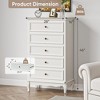 Heynemo Dresser for Bedroom, Modern 5 Drawer Dresser with Solid Wood Legs and Painted Finish, Ideal for Living Room, Nursery, Hallway, Entryway, - 3 of 4