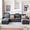 6-Piece U-shape Large Sectional Sofa with Removable Ottomans for Living Room, Indoor Furniture - Maison Boucle - 2 of 4