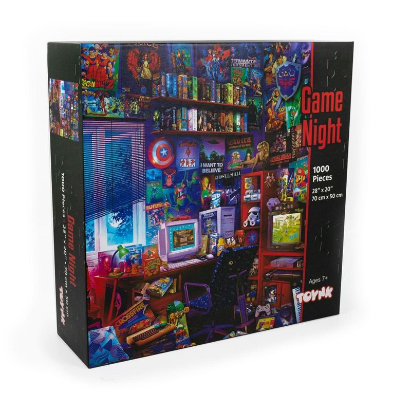 Toynk '80s Game Room Pop Culture 1000 Piece Jigsaw Puzzle By Rachid Lotf, 2 of 8