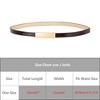 INSPIRE CHIC Women's Skinny Faux Leather Gold Buckle Adjustable Cinch Waistband - 4 of 4