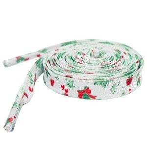 INSPIRE CHIC Christmas Flat Shoe Laces for Hiking Shoes Sneakers 0.31'' 1 Pair - 1 of 4