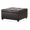 KWPZQEB 35" Storage Ottoman, Large Square Ottoman Bench with Upholstered, Foot Rest Stool with Hinged Lid, End of Bed Bench for Bedroom, Living Room - 3 of 4