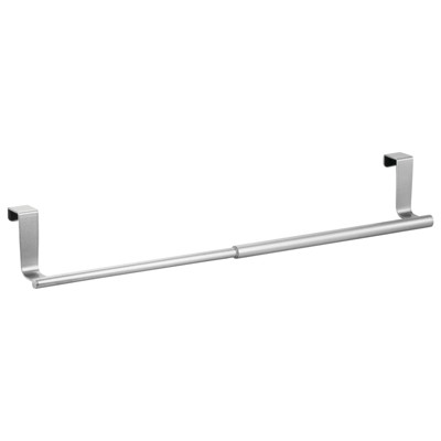 Mdesign Adjustable, Expandable Over Cabinet Door Towel Bar, Chrome : Target