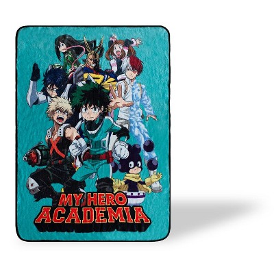 Just Funky My Hero Academia U.A. Academy Heroes Large Fleece Throw Blanket | 60 x 45 Inches