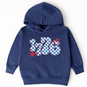 The Juniper Shop Patriotic 1776 Checkered Toddler Hoodie - 1 of 4