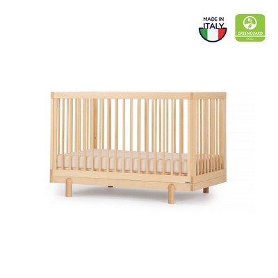 Natural Beechwood 4-in-1 Convertible Crib and Toddler Bed