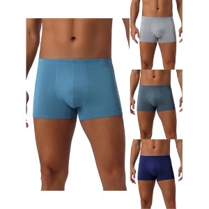 INSPIRE CHIC Men's 4 Pack Underwear Soft Solid Color Boxer Briefs - 1 of 4