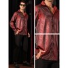 Lars Amadeus Men's Button Down Wedding Party Texture Printed Shirt - 4 of 4