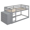 TiramisuBest Twin over Twin Bunk Bed with 4 Drawers and 3 Shelves-Espresso - 3 of 4