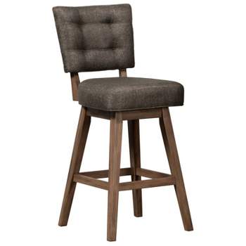 26" Lanning Swivel Counter Height Barstool Chocolate Brown - Hillsdale Furniture