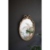 Framed Antique Glass Wall Mirror with Bow 20.5"H Distressed Gold Metal by Kalalou - 2 of 3