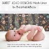 Sweet Jojo Designs + BreathableBaby Girl Breathable Mesh Crib Liner Pad Boho Floral Wildflower Black Orange Blue and Green - 3 of 4