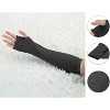 INSPIRE CHIC Women's Elbow Length Stretchy Thumbhole Arm Warmer Fingerless Gloves - 2 of 4