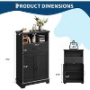 Farmhouse Storage Cabinet Set of 2 -  Freestanding Cabinet with Doors & Drawers for Bathroom/Kitchen/Living Room - 2 of 4