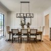 PAKOKULA Industrial 35.4 in. 5-Light Black Dimmable Linear Geometric Chandelier for Kitchen Island - 2 of 4