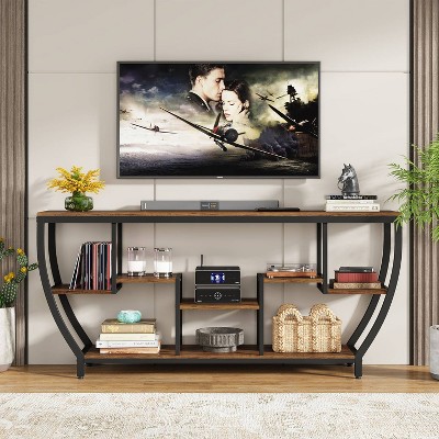 Hommoo 70.9 Inch Long Sofa Table with Shelves