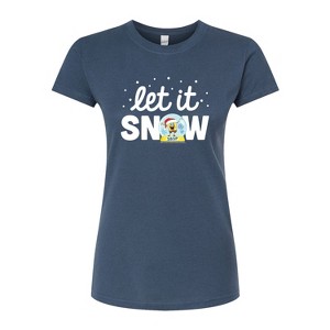 Women's - SpongeBob SquarePants - Let It Snow Fitted Graphic T-Shirt - 1 of 4