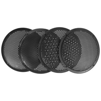 Unique Bargains Universal Speaker Grills Cover Mesh Guard Protective Case Black 8" 4Pcs