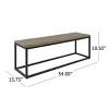 Coolbibila-Patio Benches With Iron Frame And Closed Legs, Garden Benches Constructed From Teak Wood, Modern Garden Bench Outdoor - 4 of 4