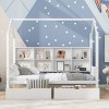 Wooden Kids Bed With Sturdy Pinewood Frame, Modern Design for Child Play & Sleep with Storage-Maison Boucle - 2 of 4