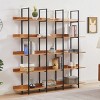 Industrial 5 Tier Bookshelf with Open MDF Shelves and Steel Frame for Office or Living Room Display-3irtyhousy - 3 of 4